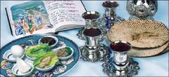 seder plate, haggadag, kiddush cup, matzah