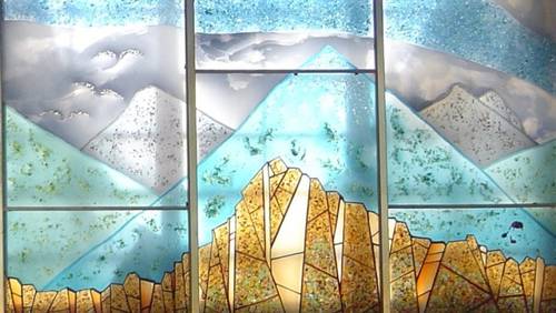 Image of Mount Sinai from interior of FTJC's old sanctuary at 524 Fort Washington Ave